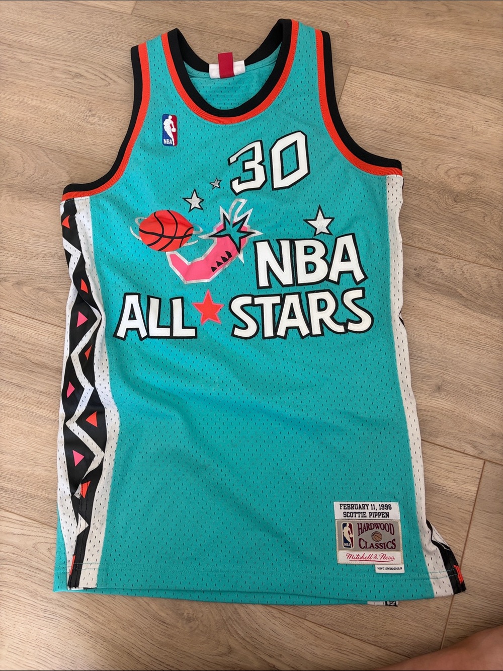 Mitchell & Ness Teal NBA All Stars #30 Graphic Jersey